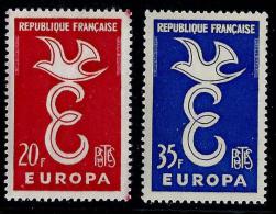 France 1958: Europa CEPT; Mi.No. 1210/1 MNH(**) - 1958