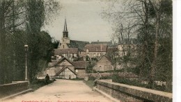 CPA 27 COURTALAIN VUE PRISE DE L AVENUE DE LA GARE 1905 Colorisée - Courtalain