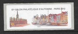 Salon Philatélique D´automne - Paris 2013 - 2 € - Neuf - France - Danemark - 2010-... Illustrated Franking Labels