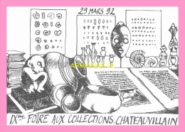 CPM  CHATEAUVILLAIN  9eme Foire Aux Collections , Dessin  De Frey - Chateauvillain