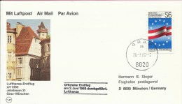 Airmail / Lufthansa LH 1385, Graz - Munchen, 28.3.1986., Austria - Other & Unclassified