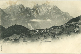 Suisse CPA Corbeyrier Vue Du Village Et Des Alpes - Corbeyrier