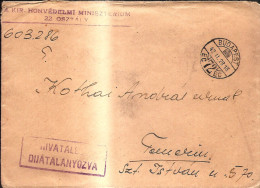 162.WWII HUNGARY 1942 Letter From Budapest To Temerin - Lettres & Documents