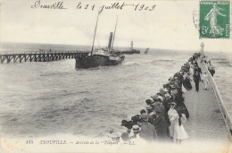 Trouville - Arrivée De La Touques En 1909 - Bateau à Roue - Carte LL N°125 - Steamers