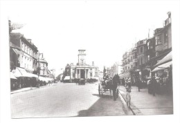 SOUTH STREET WORTHING 1906  WEST SUSSEX LIBRARY REPRO UNUSED SMALL SIZE POSTCARD - Worthing