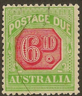 AUSTRALIA 1909 6d Postage Due SG D68 HM #FP57 - Segnatasse