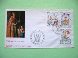 Vatican 1987 FDC Cover  - Transfer Of St Nicholas Relics To Bari (Scott # 803-805 = 11.25 $) - Covers & Documents