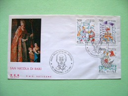 Vatican 1987 FDC Cover  - Transfer Of St Nicholas Relics To Bari (Scott # 803-805 = 11.25 $) - Storia Postale