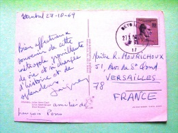 Turkey 1969 Postcard "Istanbul Mosque" To France - Ataturk - Used Stamps