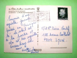 Monaco 1976 Postcard "Aquarium Museum" To France - Prince - Cactus Slogan - Cartas & Documentos