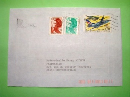 France 1991 Cover To Contrexeville - Sabine - Plane - Briefe U. Dokumente