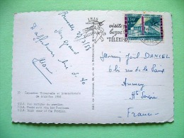 Belgium 1958 Postcard "Bruxelles EXPO - United States Pavillon By Night" To France - EXPO 58 - Covers & Documents