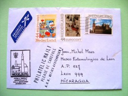 Holland 2012 Cover To Nicaragua - Comics Donald Duck Disney - Church - Painting - Covers & Documents