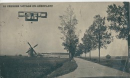 Premier  Voyage  En  Aéroplane   (  Aviateur   H.Farman  )  Le30 Octobre  1908    - Un Coin Cassé - - Inaugurations