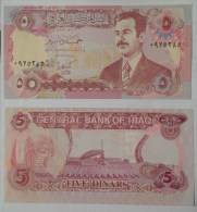 Irak, 5 Dinars, Type Saddam Hussein (1992-1993)  New, Neuf ,not Circulated - Iraq