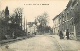 59 - Jeumont -  ** La Rue De Maubeuge ** - Cpa - Voir 2 Scans. - Jeumont