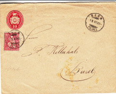 Suisse - Lettre De 1881 - Entier Postal - Oblitération Bern Filiale - Expédié Vers Basel - Lettres & Documents