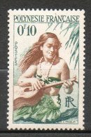 POLYNESIE  Joueuse De Guitare 1958-60 N°1 - Unused Stamps