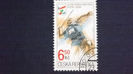 Tschechische Republik, Tschechien 405 Oo/used, Paralympics, Athen, Speerwerfen - Gebraucht