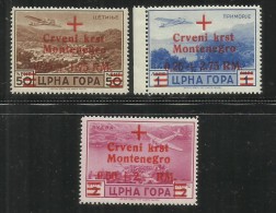 MONTENEGRO OCCUPAZIONE TEDESCA GERMAN OCCUPATION SOPRASTAMPATA AEREA SURCHARGED AIRMAIL SERIE COMPLETA COMPLETE SET MNH - Ocu. Alemana: Montenegro