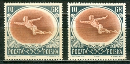 POLAND 10 Gr. With Light GRAY With Hingemark And Dark GRAY Frame Mint Without Hinge - Sommer 1956: Melbourne