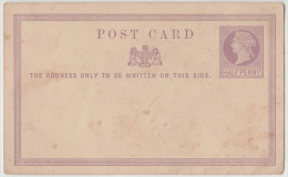 GB - Regno Unito - GREAT BRITAIN - Postkarte - Postal Card - Entier Postal - Half Penny Without "To" - New - Luftpost & Aerogramme