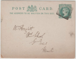 GB - Regno Unito - GREAT BRITAIN - 1901 - Postkarte - Postal Card - Entier Postal - Half Penny - Viaggiata Da Hunting... - Stamped Stationery, Airletters & Aerogrammes
