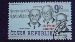 Tschechische Republik, Tschechien 315 Oo/used, Musiker: Arel Vacek, Jaromir Vejvoda Und Josef Poncar - Usados