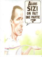 CP. ILLUSTRATEUR.  BERNARD VEYRI..ALORS ZIZI ON FAIT UNE PARTIE .YVAN LENDL..1989..300EXP..TBE. SCAN. - Veyri, Bernard