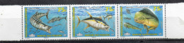 Nelle-CALEDONIE : Poissons : Tazard Du Large, Thon Jaune, Mahi-mahi - Le Marché Aux Poissons - Unused Stamps