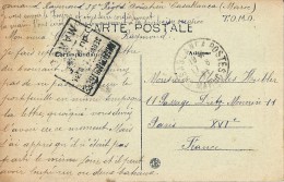 Cp Pour La France, Cachets Militaires 1921 - Covers & Documents