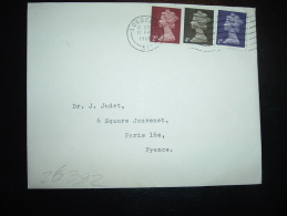 LETTRE POUR FRANCE TP MACHIN 4D + 3D + 2D OBL.MEC. 11 APR 1968 LONDON - Lettres & Documents