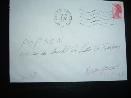 LETTRE TP LIBERTE DE GANDON 2,00F VARIETE OBL.MEC. 8-12-1983 65 TARBES RP CENTRALISATEUR (65) - 1982-1990 Liberty Of Gandon