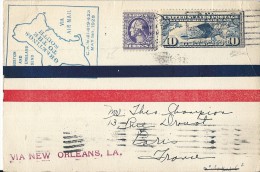 Carte De BOSTON Pour La France PAR AVION 1928 - 1c. 1918-1940 Storia Postale