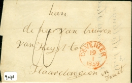HANDGESCHREVEN BRIEF Uit 1859 Van DEVENTER Naar VAN HEIJST TE VLAARDINGEN (9071) - ...-1852 Voorlopers
