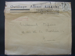 LetDoc. 34. Avec Entête Outillage Albert RIKKERS à Liège - Covers & Documents