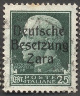 ITALIA - WW II - GERMAN Oc. - ZARA - V.EMANUELE - Used - 1943 - German Occ.: Zara