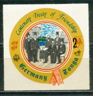 Tonga Centenary Treaty Of Friendship Germany - Tonga Stamp With New Value - Tonga (1970-...)