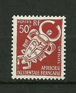 A.O.F.1958  Timbres Service   N° 9  "Masques"       Neuf Avec Trace De Charnière - Unused Stamps