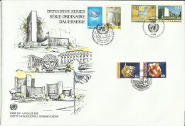 UNITED NATIONS ONU UN 1996 NEW YORK VIENNA WIEN GENEVE GENEVA PAINTINGS SET COMBO FDC QUADRI POSTAL ADMISTRATION - Emisiones Comunes New York/Ginebra/Vienna