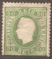 Portugal 1871 King Luis I 50R Green K.12 1/2 Mi.39xB MH AM.388 - Neufs