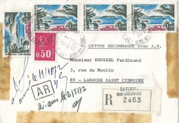 2889 LA FERTE Sous JOUARRE 77 Lettre Recommandée Avec Avis De Réception AR Bequet Yv 1664 Guadeloupe Yv 1646 Ob 18 4 72 - Cartas & Documentos