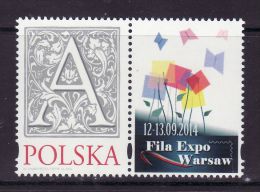 POLAND 2014  WARSAW FILA EXPO   MNH - Unused Stamps