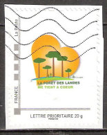 Timbre France Y&T Montimbramoi N°4 Obl. Timbre Personnalisé "La Forêt Des Landes". Lettre Prioritaire 20g. Cote 2.00 € - Andere & Zonder Classificatie