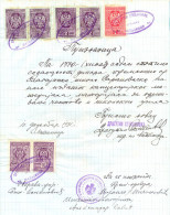 Kingdom YU. Fiscal Revenue Tax Stemps On Natalinci Dokument. 1931. - Brieven En Documenten