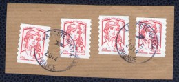 France 2013 Lot 4 Oblitéré Rond Used Stamp Marianne Ciappa Et Kawena LP 20 Gr Sur Fragment - 2013-2018 Marianne Di Ciappa-Kawena