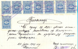 Kingdom Of SCS. Fiscal Revenue Tax Stemps On Natalinci Dokument. 1927. - Brieven En Documenten