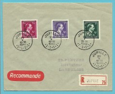 724N+O+P Op Brief Aangetekend Met Stempel JUPILLE Op 20/5/46 ( F.D.C. / Obl.1°jour ) - 1946 -10%