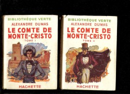 LE COMTE DE MONTECRISTO De ALEXANDRE DUMAS  2TOMES Illustrations E. DUFOUR - Bibliothèque Verte