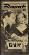 "Filmpost" "Beate" Mit Elena Luber , Richard Häussler  -  Filmprogramm Nr. 204 Von Ca. 1948 - Sonstige & Ohne Zuordnung